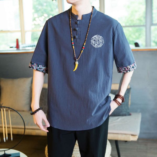 men's t-shirts summer short sleeve chinese style large size loose embroidery t-shirt casual base shirt a89q, White;black
men's t-shirts summer short sleeve chinese style large size loose embroidery t-shirt casual base shirt a89q, White;black