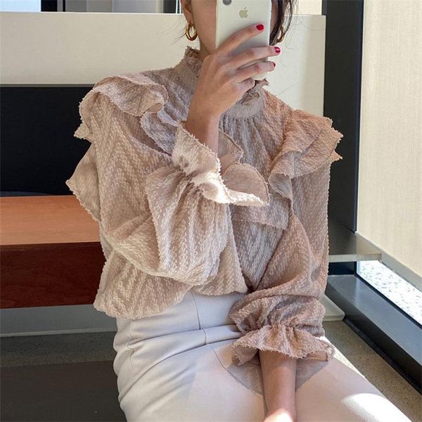 women's blouses & shirts alien kitty loose florals leisure flare sleeves ruffles all match office lady chic 2021 gentle streetwear casu, White
women's blouses & shirts alien kitty loose florals leisure flare sleeves ruffles all match office lady chic 2021 gentle streetwear casu, White