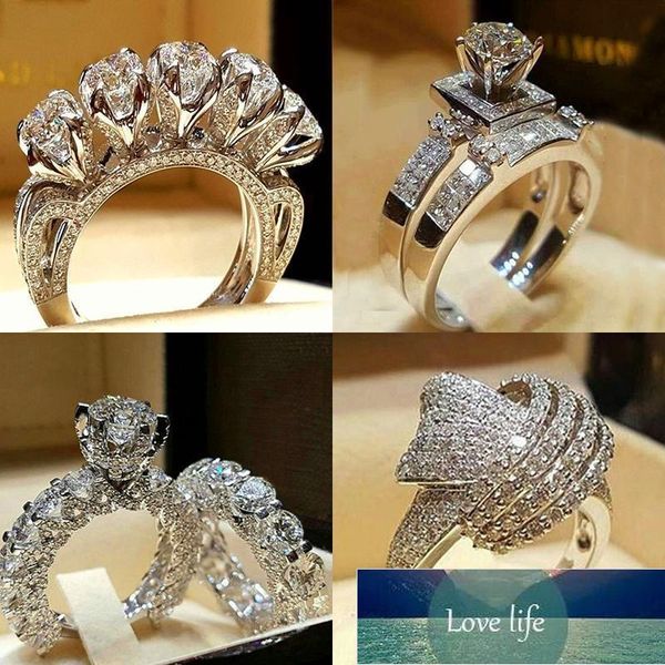wedding rings luxury male female crystal zircon stone ring vintage 925 silver set promise engagement for men and women factory price expert, Slivery;golden
wedding rings luxury male female crystal zircon stone ring vintage 925 silver set promise engagement for men and women factory price expert, Slivery;golden