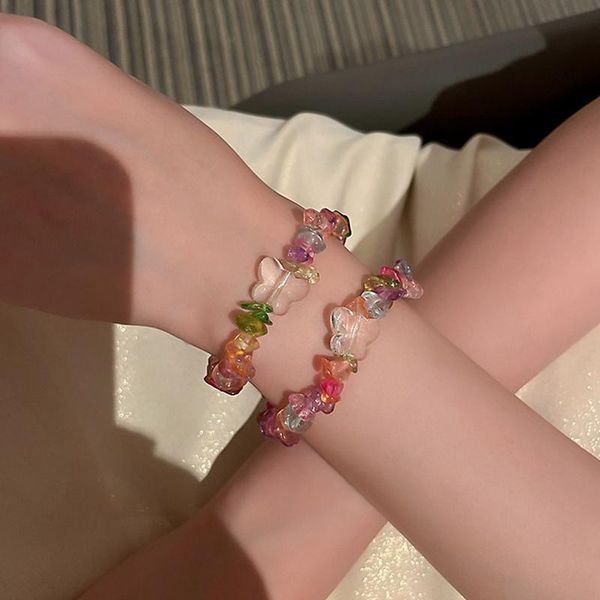 charm bracelets bohemian cute rainbow irregular stones bracelet for women colorful elastic 2021 summer beach accessories, Golden;silver
charm bracelets bohemian cute rainbow irregular stones bracelet for women colorful elastic 2021 summer beach accessories, Golden;silver