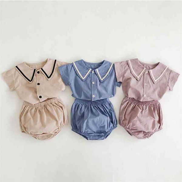 summer born girls boys clothes set cotton college style short sleeve vest + shorts pp pant baby clothing 2pcs 210417, White
summer born girls boys clothes set cotton college style short sleeve vest + shorts pp pant baby clothing 2pcs 210417, White