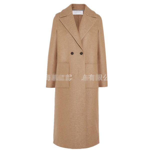 women's wool & blends autumn winter fashion straight woolen coat women double breasted, Black
women's wool & blends autumn winter fashion straight woolen coat women double breasted, Black
