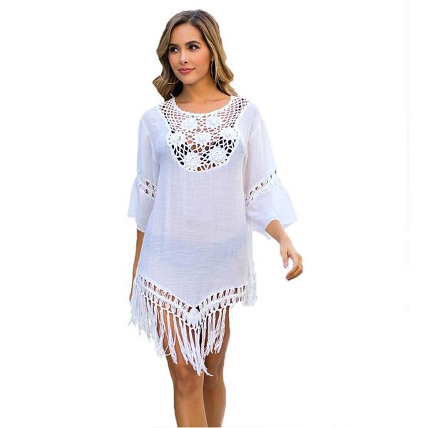 bikini cover up beach dress women hand hook flower ups blouse skirt irregular fringed sunscreen loose dresses female women's swimwear, White;black
bikini cover up beach dress women hand hook flower ups blouse skirt irregular fringed sunscreen loose dresses female women's swimwear, White;black