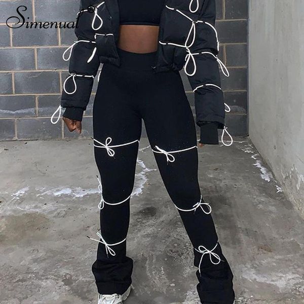 women's pants & capris simenual reflective rope women boot cut fashion street style baddie clothes trousers tie up black skinny hight w, Black;white
women's pants & capris simenual reflective rope women boot cut fashion street style baddie clothes trousers tie up black skinny hight w, Black;white