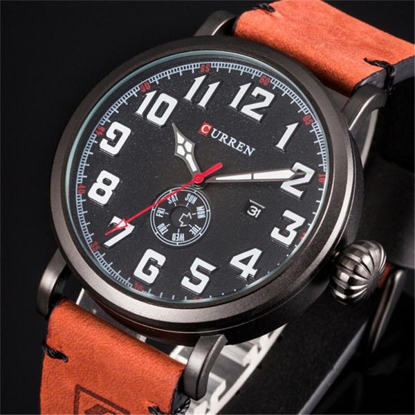 wristwatches curren genuine leather strap men's wristwatch display week date quartz watch fashion sport waterproof relogio masculino, Slivery;brown
wristwatches curren genuine leather strap men's wristwatch display week date quartz watch fashion sport waterproof relogio masculino, Slivery;brown