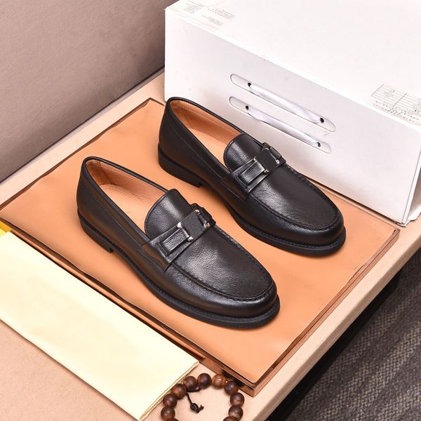 men classic casual loafers gentlemen business genuine leather party wedding dress shoes male brand formal office flats size 38-44, Black
men classic casual loafers gentlemen business genuine leather party wedding dress shoes male brand formal office flats size 38-44, Black