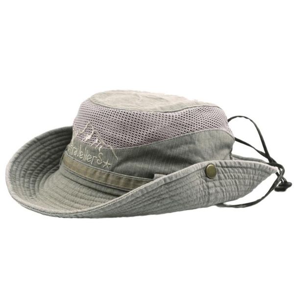 wide brim hats mesh hat outdoor summer fishing bucket for men women washed cotton visor hunting cap sun protection caps climbing #yj, Blue;gray
wide brim hats mesh hat outdoor summer fishing bucket for men women washed cotton visor hunting cap sun protection caps climbing #yj, Blue;gray