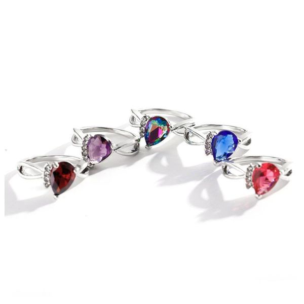 wholesale simple korean fashion pear shaped crystal cross rings for women water drop ring engagement party jewelry whole sale cluster, Silver
wholesale simple korean fashion pear shaped crystal cross rings for women water drop ring engagement party jewelry whole sale cluster, Silver