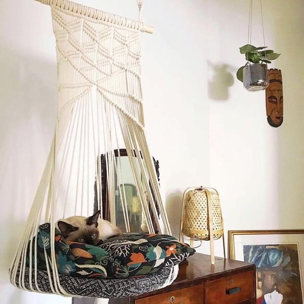 cat beds & furniture boho style cute pet hanging seat handmade mount macrame hammock comfortable bed shelf no cushion
cat beds & furniture boho style cute pet hanging seat handmade mount macrame hammock comfortable bed shelf no cushion