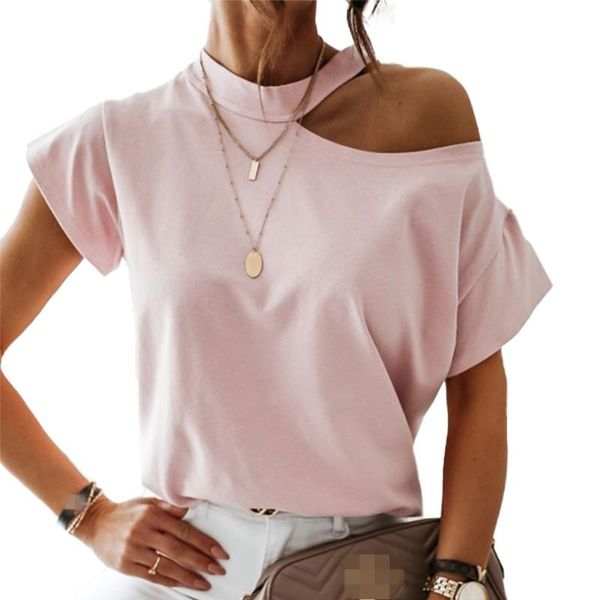 women's blouses & shirts women casual blouse halter short sleeve asymmetric cut out simple top, White
women's blouses & shirts women casual blouse halter short sleeve asymmetric cut out simple top, White