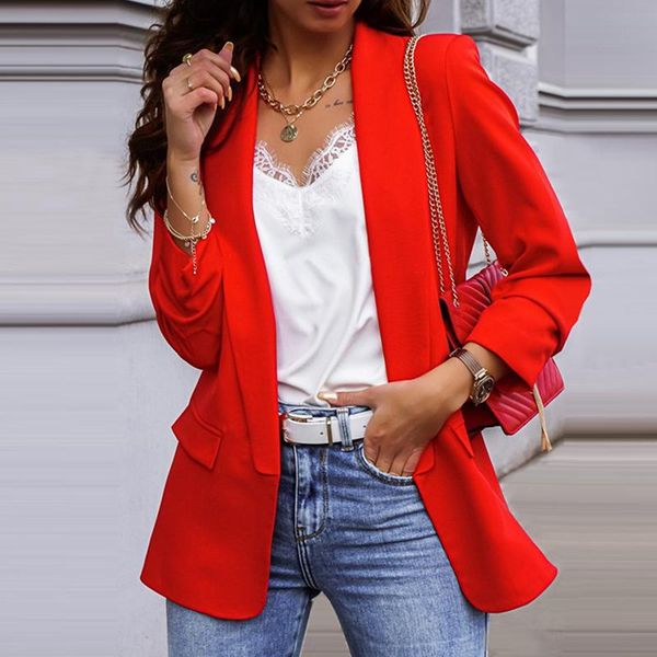 women's jackets office ladies long sleeve business jacket women elegant slim open stitch workplace coats red white outwear plus size sj, Black;brown
women's jackets office ladies long sleeve business jacket women elegant slim open stitch workplace coats red white outwear plus size sj, Black;brown