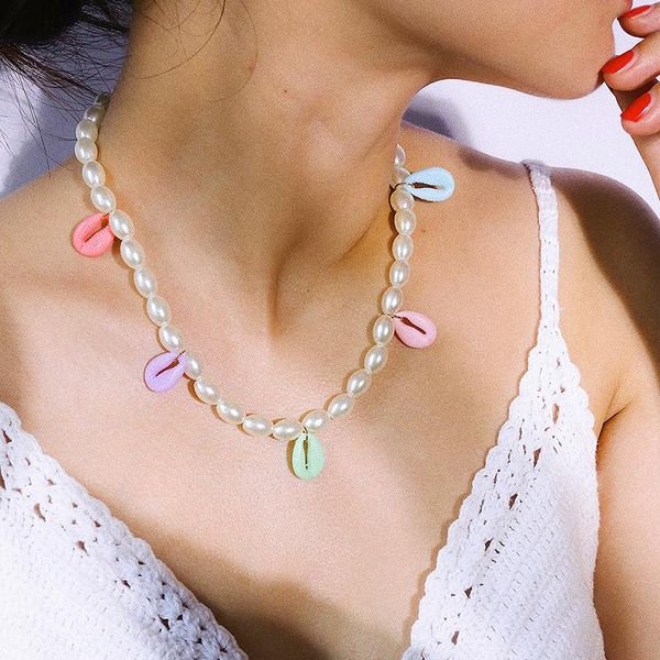 chains bohemian fashion handmade multicolor shell necklace knot pearl for women design jewelry, Silver
chains bohemian fashion handmade multicolor shell necklace knot pearl for women design jewelry, Silver