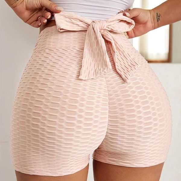 women's shorts solid color high-waisted bow tie stretchy leggings high waist elasticated seamless fitness shorts*, White;black
women's shorts solid color high-waisted bow tie stretchy leggings high waist elasticated seamless fitness shorts*, White;black