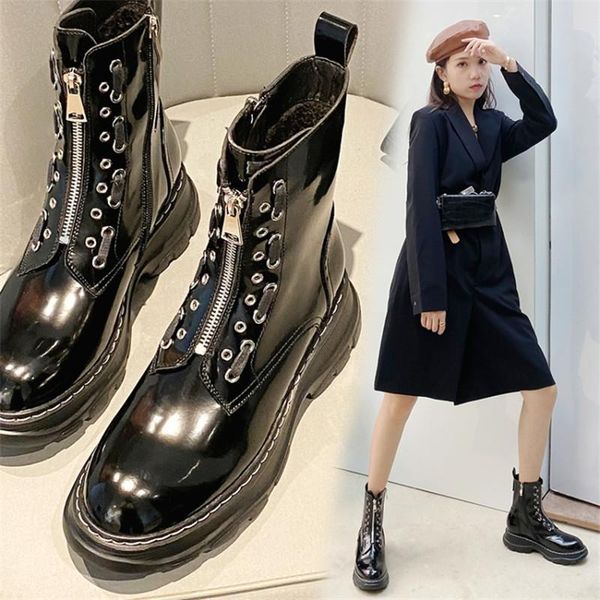 boots winter women genuine leather sweet knight round toe side zipper platform shoes handsome item no.326, Black
boots winter women genuine leather sweet knight round toe side zipper platform shoes handsome item no.326, Black