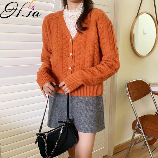 women's knits & tees hsa 2021 sweater coat cardigan v-neck knit outer wear short retro loose knitted inter oversized, White
women's knits & tees hsa 2021 sweater coat cardigan v-neck knit outer wear short retro loose knitted inter oversized, White