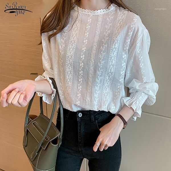 women's blouses & shirts 2021 embroidery blouse women lace shirt spring long sleeve blusas mujer de moda linen cotton girls 6874, White
women's blouses & shirts 2021 embroidery blouse women lace shirt spring long sleeve blusas mujer de moda linen cotton girls 6874, White