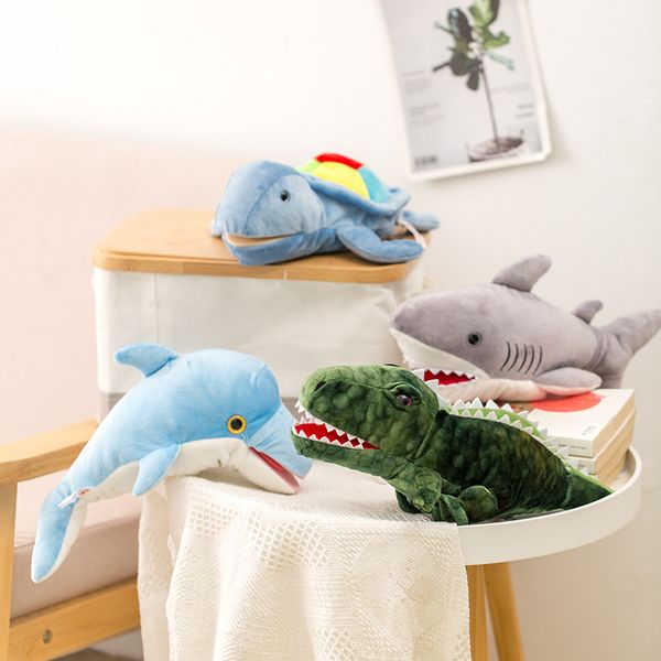Cute Dinosaur Shark Plush Toys Soft Turtle Shark Hand Pippet Cartoon Animal Stuffed Toys Gifts For Kids
Cute Dinosaur Shark Plush Toys Soft Turtle Shark Hand Pippet Cartoon Animal Stuffed Toys Gifts For Kids