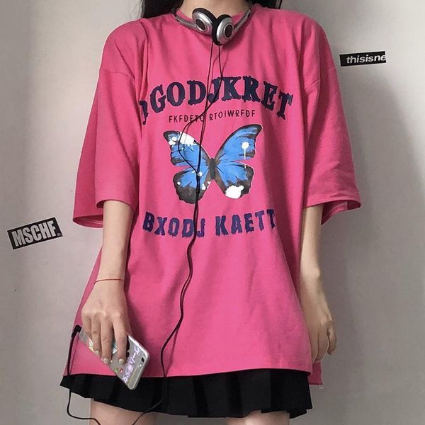 shirts summer women o-neck short sleeve letter butterfly print tshirt harajuku funny female oversized casual tees women's t-shirt, White
shirts summer women o-neck short sleeve letter butterfly print tshirt harajuku funny female oversized casual tees women's t-shirt, White