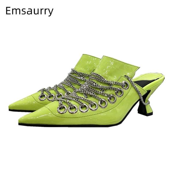 designer 2021 point toe women pumps kitten heel slingbacks patent leather chains lace-up party shoes woman dress, Black
designer 2021 point toe women pumps kitten heel slingbacks patent leather chains lace-up party shoes woman dress, Black