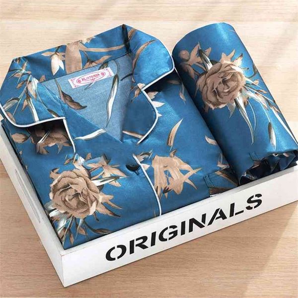 pajamas set 2 piece's sleepwear satin silk rose print elegant pyjama long trousers spring summer 210809, Black;red
pajamas set 2 piece's sleepwear satin silk rose print elegant pyjama long trousers spring summer 210809, Black;red