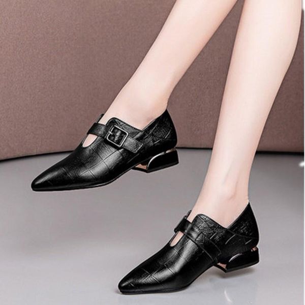 dress shoes 2021 leather women's spring pointed toe woman thickened high heels ankle boots buckle strap dual-purpose pumps, Black
dress shoes 2021 leather women's spring pointed toe woman thickened high heels ankle boots buckle strap dual-purpose pumps, Black