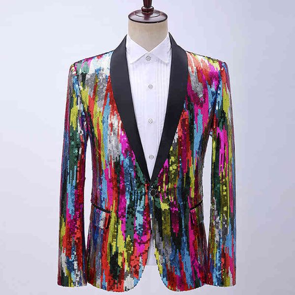 sequin blazer jacket men stage party mens suit jacket colorful dress luxury performance mens blazer wedding costume homme 210524, White;black
sequin blazer jacket men stage party mens suit jacket colorful dress luxury performance mens blazer wedding costume homme 210524, White;black