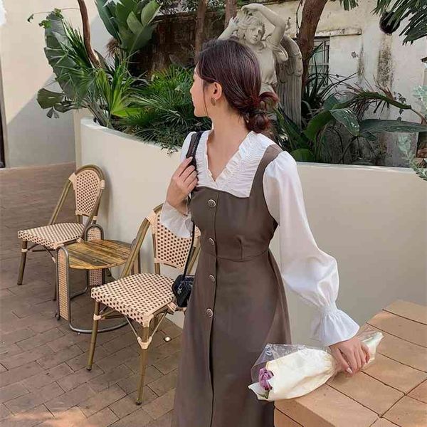 apron dress girls boho party female vintage dress long sleeveless sundress women dresses robe vestido 210423, Black;gray
apron dress girls boho party female vintage dress long sleeveless sundress women dresses robe vestido 210423, Black;gray