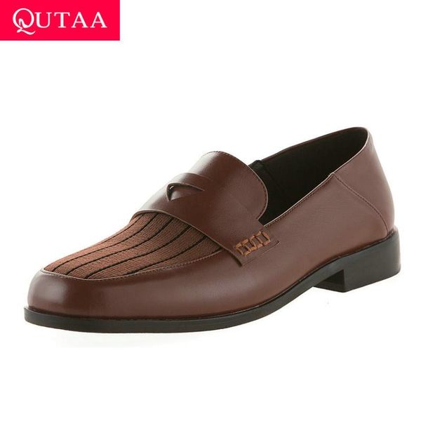 dress shoes qutaa 2021 cow leather square toe all match ladies pumps spring autumn heel comfort slip on women single size 34-43, Black
dress shoes qutaa 2021 cow leather square toe all match ladies pumps spring autumn heel comfort slip on women single size 34-43, Black