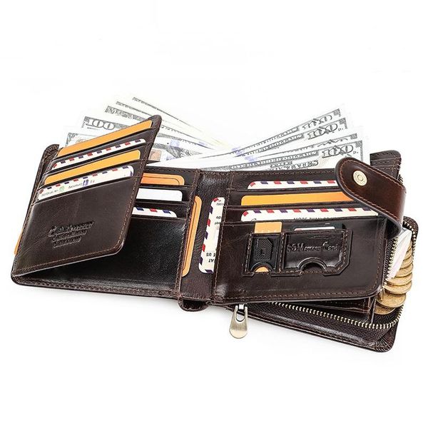 wallets genuine leather men wallet rfid vintage trifold short coin purse card holder high capacity, Red;black
wallets genuine leather men wallet rfid vintage trifold short coin purse card holder high capacity, Red;black
