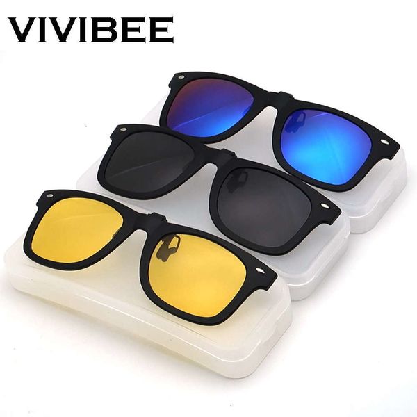 vivibee flip up clip on sunglasses for men driving glass clips light fishing female anti-uva uvb polarized night vision lens, Black
vivibee flip up clip on sunglasses for men driving glass clips light fishing female anti-uva uvb polarized night vision lens, Black
