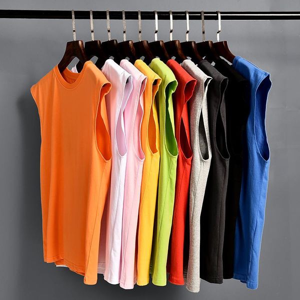 men' tank 2021summer solid color waistcoat vest casual sports pure cotton round neck sleeveless t-shirt, White;black
men' tank 2021summer solid color waistcoat vest casual sports pure cotton round neck sleeveless t-shirt, White;black