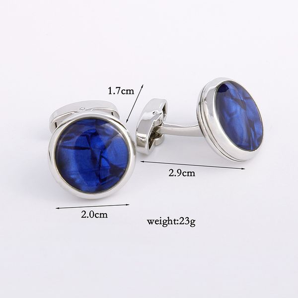 2021 fashion cuff frensh men's cufflink gentleman jewelry copper round blue crystal cufflinks for gift xk19s054, Silver
2021 fashion cuff frensh men's cufflink gentleman jewelry copper round blue crystal cufflinks for gift xk19s054, Silver
