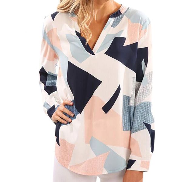 women's blouses & shirts manubeau women geometric print long sleeve v-neck loose blouse ladies beach leisure blusa casual plus size, White
women's blouses & shirts manubeau women geometric print long sleeve v-neck loose blouse ladies beach leisure blusa casual plus size, White
