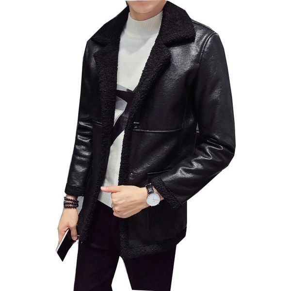 men's fur & faux winter blazer collar long section men coat business casual leather jacket fleece warm thick overcoat xxxl, Black
men's fur & faux winter blazer collar long section men coat business casual leather jacket fleece warm thick overcoat xxxl, Black