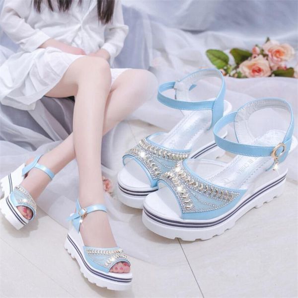 dress shoes wedge sandals female fish mouth buckle with flat bottom platform waterproof thick sponge cake women's, Black
dress shoes wedge sandals female fish mouth buckle with flat bottom platform waterproof thick sponge cake women's, Black