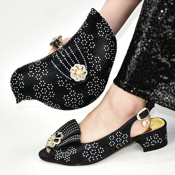 dress shoes italian with matching bags stone 4.5cm luxury gold african and set for party 118-2, Black
dress shoes italian with matching bags stone 4.5cm luxury gold african and set for party 118-2, Black