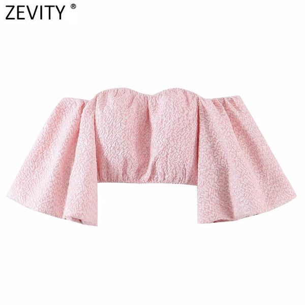 zevity women off shoulder pink jacquard smock blouse female lantern sleeve short shirt chic blusas ls7674 210419, White
zevity women off shoulder pink jacquard smock blouse female lantern sleeve short shirt chic blusas ls7674 210419, White