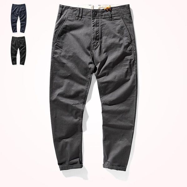 men's pants spring autumn american retro woven casual fashion slim classic elastic washed old twill business straight trousers, Black
men's pants spring autumn american retro woven casual fashion slim classic elastic washed old twill business straight trousers, Black