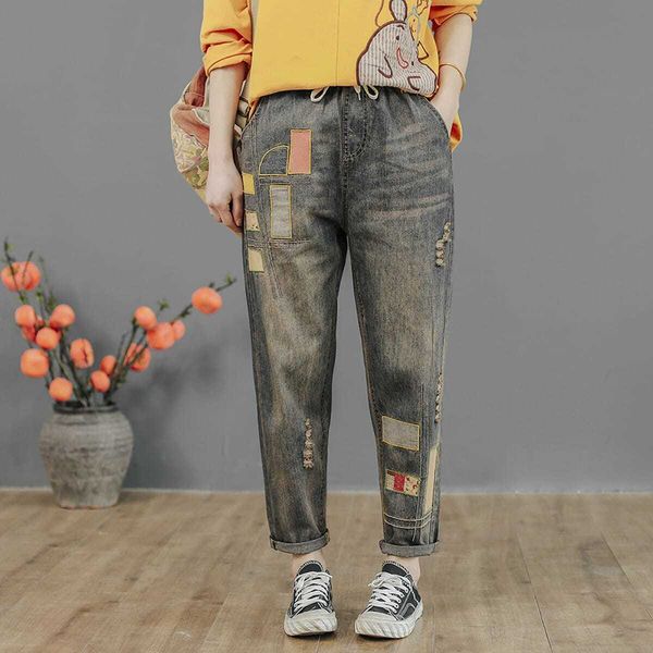 arrival spring arts female loose waist denim harem slacks embroidered vintage jeans femme pants s631, Blue
arrival spring arts female loose waist denim harem slacks embroidered vintage jeans femme pants s631, Blue