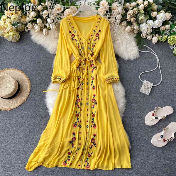 neploe boho v neck embroidery dress summer midi long chiffon party dresses casual a-line beach holiday elegant vestidos 210423, Black;gray
neploe boho v neck embroidery dress summer midi long chiffon party dresses casual a-line beach holiday elegant vestidos 210423, Black;gray