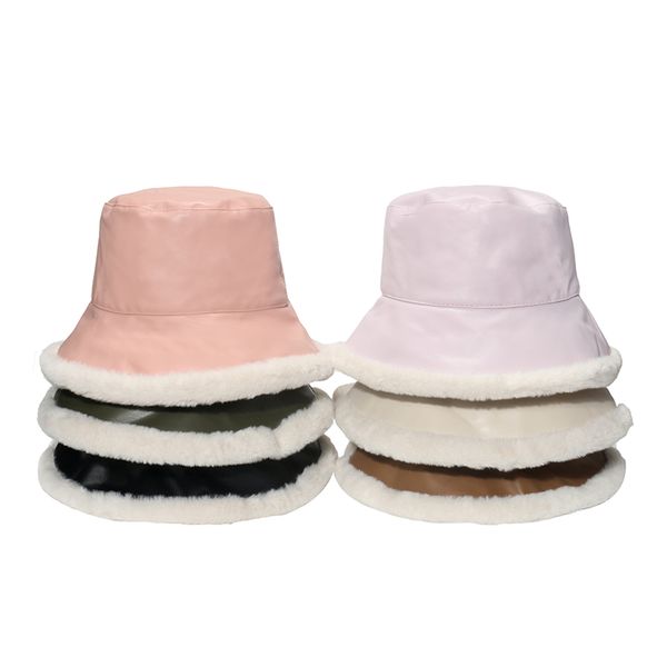 winter black army green plain color faux fur thick warm lady faux leather bucket hat women panama caps present, Blue;gray
winter black army green plain color faux fur thick warm lady faux leather bucket hat women panama caps present, Blue;gray