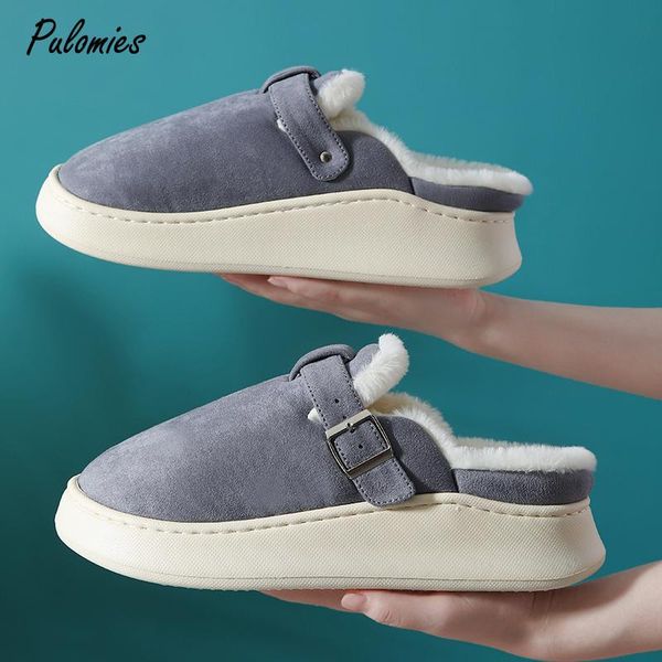 slippers winter wome keep warm shoes suede slipper casual bedroom platform plush sides antiskid indoor house men for women, Black
slippers winter wome keep warm shoes suede slipper casual bedroom platform plush sides antiskid indoor house men for women, Black
