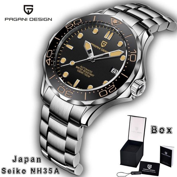 wristwatches pagani design business watch men stainless steel mechanical ceramic bezel nh35 men's watches 100m waterproof, Slivery;brown
wristwatches pagani design business watch men stainless steel mechanical ceramic bezel nh35 men's watches 100m waterproof, Slivery;brown