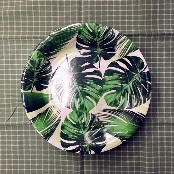 disposable dinnerware summer beach themed tableware with tropical green palm leaves and monstera leaf birthday party supplies kids favor
disposable dinnerware summer beach themed tableware with tropical green palm leaves and monstera leaf birthday party supplies kids favor