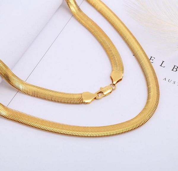 6mm flat snake chains plated 18k gold necklaces men women fashion jewellery hip hop 18 20 22 24 26 28 30 inche, Silver
6mm flat snake chains plated 18k gold necklaces men women fashion jewellery hip hop 18 20 22 24 26 28 30 inche, Silver