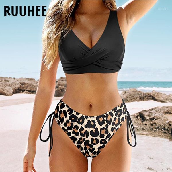 lace up bikini 2021 swimsuit push leopard swimwear women solid set with pads beachwear bathing suit1
lace up bikini 2021 swimsuit push leopard swimwear women solid set with pads beachwear bathing suit1