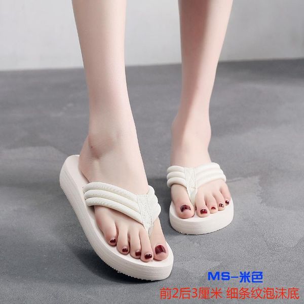 slippers summer stretch cloth with slope heel and herringbone lady's muffin handmade korean beige, Black
slippers summer stretch cloth with slope heel and herringbone lady's muffin handmade korean beige, Black