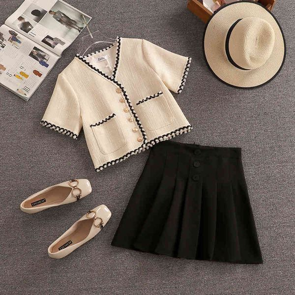 two piece dress small fragrance vintage set women crop shirt blouse + mini suits streetwear jacket coat skirts 2 sets b8e9, White
two piece dress small fragrance vintage set women crop shirt blouse + mini suits streetwear jacket coat skirts 2 sets b8e9, White