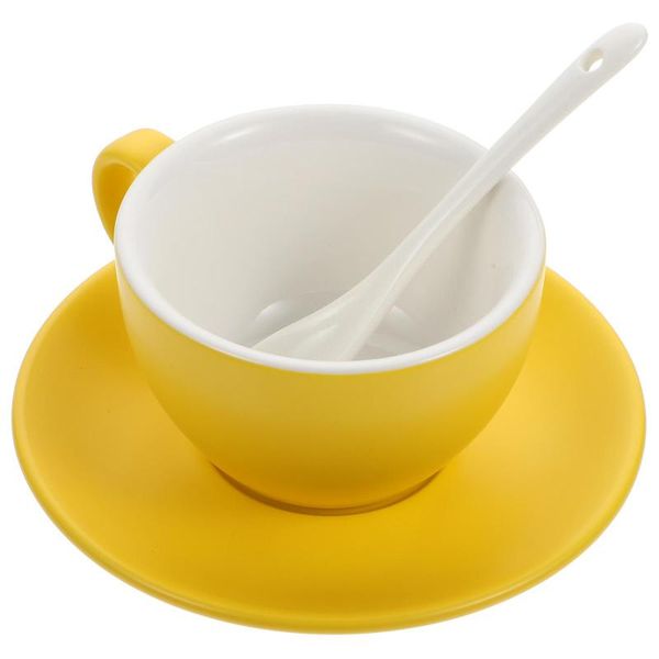 mugs 1 set of ceramic coffee cup delicate tea creative with dish spoon (yellow)
mugs 1 set of ceramic coffee cup delicate tea creative with dish spoon (yellow)