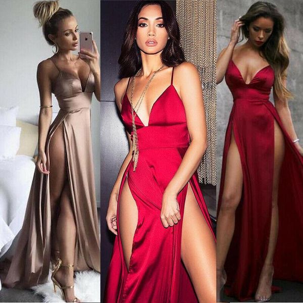 casual dresses women's sling satin long arrival summer v-neck sleeveless evening party beach maxi dress vestido sundress, Black;gray
casual dresses women's sling satin long arrival summer v-neck sleeveless evening party beach maxi dress vestido sundress, Black;gray